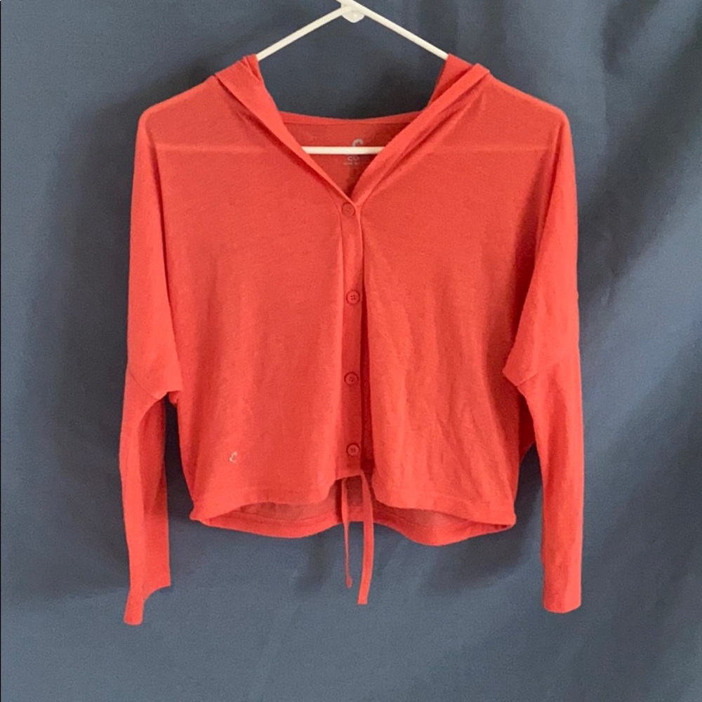 Red/orange button up blouse